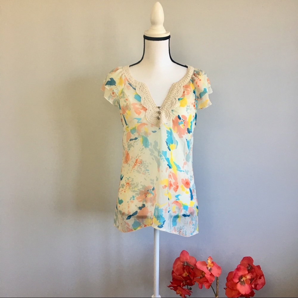 Anthro Sanctuary Soca flutter blouse - Picture 3 of 8